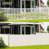 Love Story Balcony Privacy Screen 3X16 Beige Deck Shield Screen Fence Cover Hdpe Uv Protection And Weatherresistant 3 Ft H