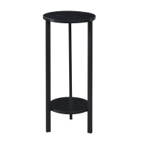 Convenience Concepts Graystone 31 Inch 2 Tier Plant Stand Blackblack