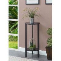 Convenience Concepts Graystone 31 Inch 2 Tier Plant Stand Blackblack