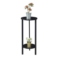 Convenience Concepts Graystone 31 Inch 2 Tier Plant Stand Blackblack