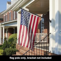 Coconut Flag Pole For House 5Ft Black Stainless Steel Wall Mount Flagpole Suitable For 3X5 American Flags Perfect For Yard Tru