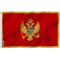 Anley Fly Breeze 3X5 Foot Montenegro Flag Vivid Color And Fade Proof Canvas Header And Double Stitched Montenegrin Flags P