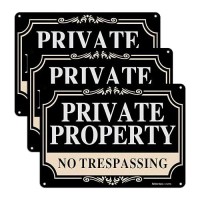 No Trespassing Signs Private Property 14X10 Inch Rust Free Aluminum Metal Sign Reflective Fade Resistant Uv Protected Weatherpro