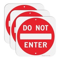 Do Not Enter Sign 12X12 Inch Square 040 Aluminum Reflective Rust Free Metal Sign Fadeweather Resistant Easy To Mount Indoorou