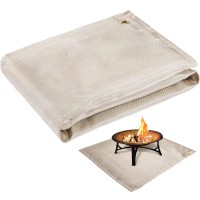 Fire Pit Mat 39 39 Fireproof Stove Grill Mats Blanket For Wood Deck Insulation Camping Bbq Temperature Resistant Rugs