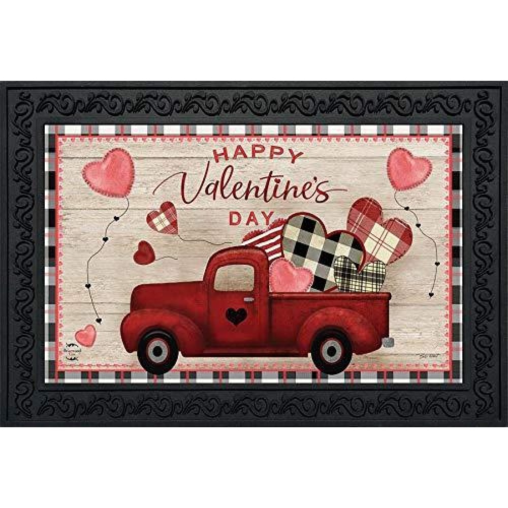 Briarwood Lane Valentines Love Pickup 30 X 18 Valentines Door Mat Valentine Door Mat Outdoor Door Mat Inserts Valentin