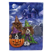 Carolines Treasures Ppp3064Gf Cavalier Spaniel Halloween House Garden Flag Mailbox Flag Decorative Yard Flag Banner Outside Pat