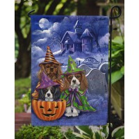 Carolines Treasures Ppp3064Gf Cavalier Spaniel Halloween House Garden Flag Mailbox Flag Decorative Yard Flag Banner Outside Pat