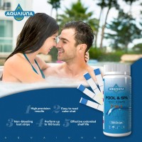 Aqualuna Pool And Spa Test Strips 100Ct 7 Way Hot Tub Test Kit Testing For Free Chlorine Total Chlorine Bromine Total Hardne