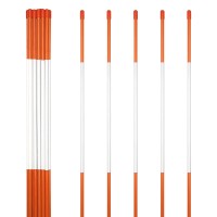 Anley 20 Pack 48 Reflective Driveway Markers Snow Stakes With Fiberglass Pole Hammer Cap 4 Ft High Visibility Safety Mark