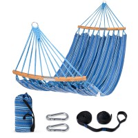 Suncreat Hammocks Double Hammock With Curved Spreader Bar Outdoor Portable Hammock With Carrying Bag Tree Straps For Bedroom