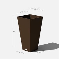 Veradek Vresin Indooroutdoor Taper Planter 2Pack 26 Inch Espresso