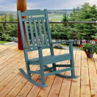 Winston AllWeather Rocking Chair in Teal Faux Wood