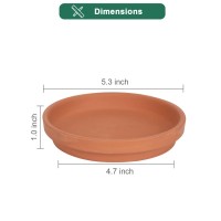 5 Inch Small Terracotta Pot Plant Saucer 6Pcs Small Round Plant Pot Saucers Small Clay Plant Trays Perfect For 4 Inch 45 Inc