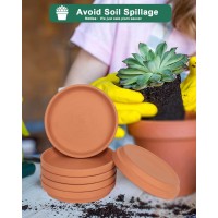 5 Inch Small Terracotta Pot Plant Saucer 6Pcs Small Round Plant Pot Saucers Small Clay Plant Trays Perfect For 4 Inch 45 Inc