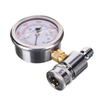 Ridge Washer Pressure Washer Gauge With 38 Inch Quick Connect Socket And Plug 6000 Psi