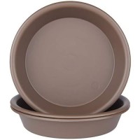 Qdbnw Plant Saucers 10 Inch Of 3 Pack Brown Heavy Duty Thicken Durable Plastic Drip Trays Great For Large Plants For Indoor Or O