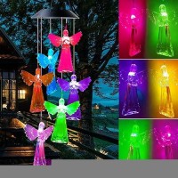 Solar Wind Chime Wind Chimes Changing Color Led Light Indoor Outdoor Patio Lawn Gardening Gifts Festival Decor For Women Mother