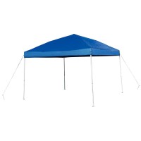 10'X10' Blue Outdoor Pop Up Event Slanted Leg Canopy Tent With Carry Bag