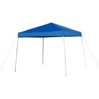 8x8 Blue Outdoor Pop Up Event Slanted Leg Canopy Tent with Carry Bag