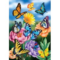 Butterflies In The Garden Spring House Flag 40 X 28 Briarwood Lane