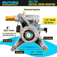 Muturq Vertical Pressure Washer Pump 78 Shaft 3000 Psi 25 Gpm Replacement Power Washer Pump Compatible With Gcv190 30865