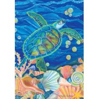 Swimming Sea Turtle Summer Garden Flag Nautical 125 X 18 Briarwood Lane