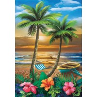 Sunset In Paradise Summer House Flag 40 X 28 Briarwood Lane