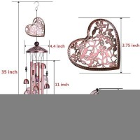 Garden Loving Heart Wind Chimes Outdoor Indoor Decor Handmade Heart Musical Wind Chime Mobile Wind Catcher Romantic Windbell