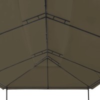 vidaXL Gazebo Canopy Tent with Double Roof Patio Pavilion with Steel Frame Wedding Marquee Party Tent for Garden Backyard Bea