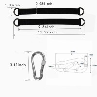 Short Straps Tree Swing Strap Hanging Kit Hammock Straps 2 Pcs 984Inches With Heavy Duty Safety Lock Carabiner Hooksholds 440L