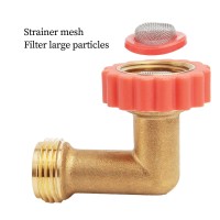 Watflow Leadfree Brass 90 Hose Saver Garden Hose Adapter Garden Hose Connector 90 Degree Hose Elbow Water Hose Saver 2 Pcs