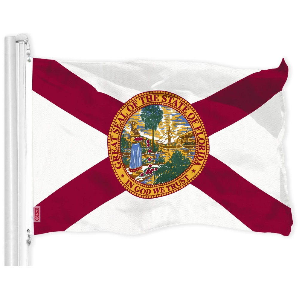 G128 Florida Fl State Flag 3X5 Ft Liteweave Pro Series Printed 150D Polyester Indooroutdoor Vibrant Colors Brass Gromme