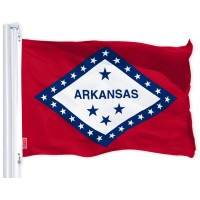 G128 Arkansas Ar State Flag 3X5 Ft Liteweave Pro Series Printed 150D Polyester Indooroutdoor Vibrant Colors Brass Gromm