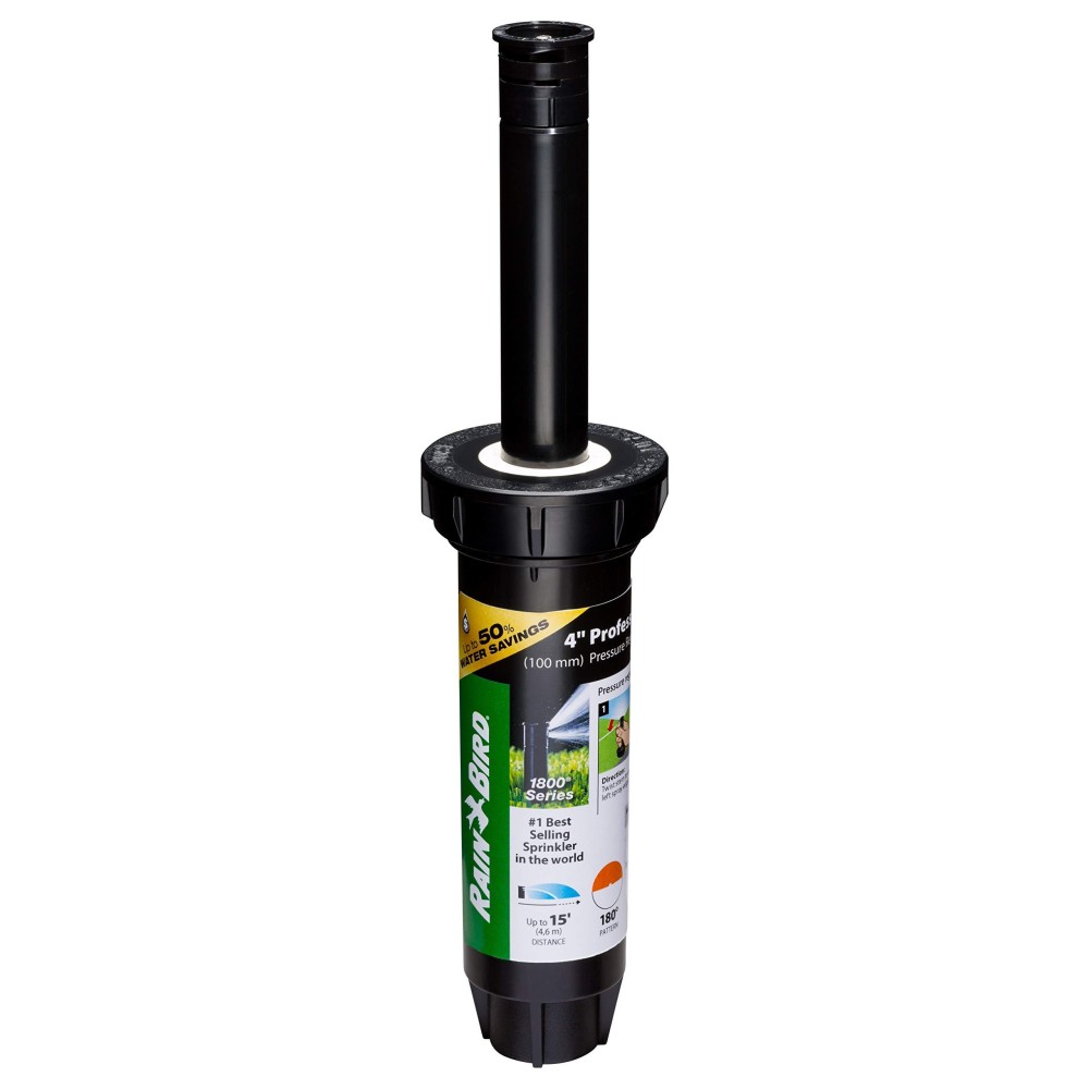 Rain Bird 1804Hdsp25 Pressure Regulating Prs Professional Dual Spray Popup Sprinkler 180 Half Circle Pattern 8 15 Spray