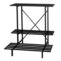 Zhongma 3 Tier Plant Stand Spacesaving Heavy Duty Plant Holder For Balcony Home Garden Metal Sturdy Plant Stand For Indoor A