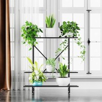 Zhongma 3 Tier Plant Stand Spacesaving Heavy Duty Plant Holder For Balcony Home Garden Metal Sturdy Plant Stand For Indoor A