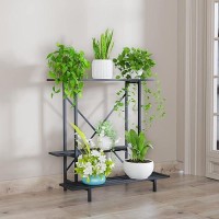 Zhongma 3 Tier Plant Stand Spacesaving Heavy Duty Plant Holder For Balcony Home Garden Metal Sturdy Plant Stand For Indoor A