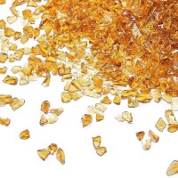 Twinkling High Luster Fire Glass Gravel Stone Glitter Broken Glass Fire Gems Chips Crushed Glass For Fire Pit Crafts Resin Art A