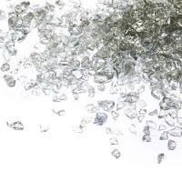 Twinkling High Luster Fire Glass Gravel Stone Glitter Broken Glass Fire Gems Chips Crushed Glass For Fire Pit Crafts Resin Art A