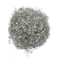 Twinkling High Luster Fire Glass Gravel Stone Glitter Broken Glass Fire Gems Chips Crushed Glass For Fire Pit Crafts Resin Art A