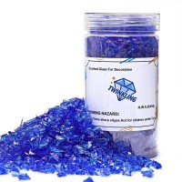 Twinkling High Luster Fire Glass Gravel Stone Glitter Broken Glass Fire Gems Chips Crushed Glass For Fire Pit Crafts Resin Art A