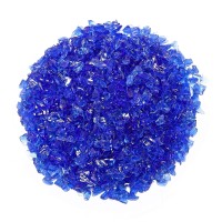 Twinkling High Luster Fire Glass Gravel Stone Glitter Broken Glass Fire Gems Chips Crushed Glass For Fire Pit Crafts Resin Art A