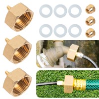 Hourleey Garden Hose Adapter Brass Standard 34 Female Thread To 14 Tube Adapter For Water Hose Convert 34 Garden Hose