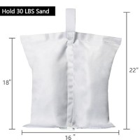 Abccanopy Canopy Weights 150Lbs Tent Sand Bags 4Pcspack White