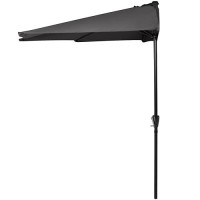 Abccanopy Patio Umbrella 10Ft Outdoor Half Umbrellas For Patio Backyard Garden Deck Slate