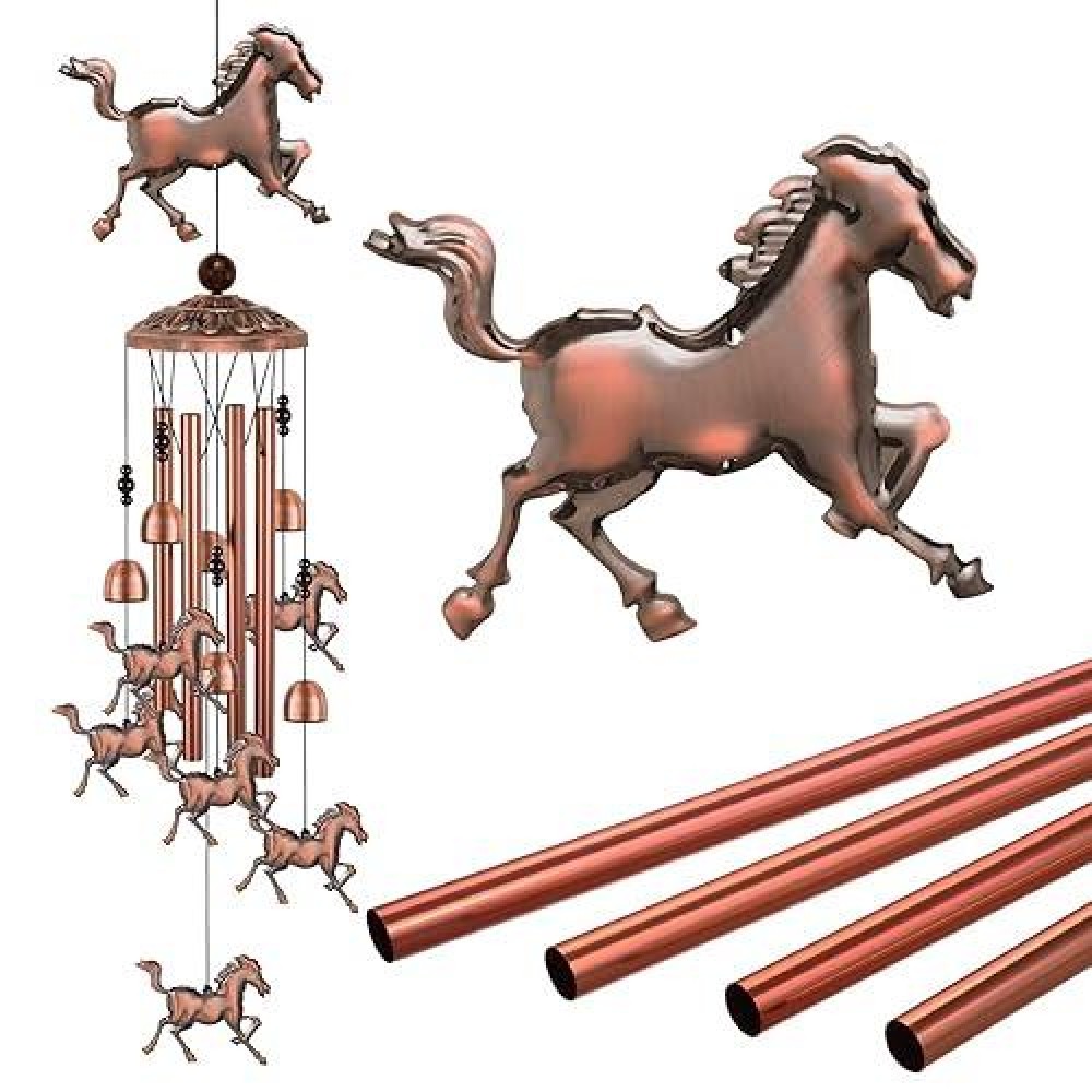 Outdoor Horse Wind Chimes Decor Mobile Horse Wind Chime Horse Wind Bell Wind Chime With 7 Horses For Home Indoor Yard Pati