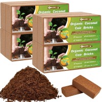 Zeedix 8 Pcs Premium Coco Coir Compressed Coconut Coir 100 Organic Coco Coir Brick Coconut Coir Bricks With Low Ec And Ph Balan