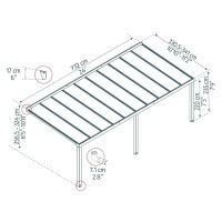 Palram Canopia Stockholm 11 X 24 Patio Cover Grayclear