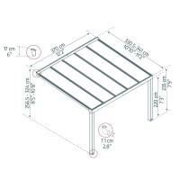 Palram Canopia Stockholm 11 X 12 Patio Cover Grayclear